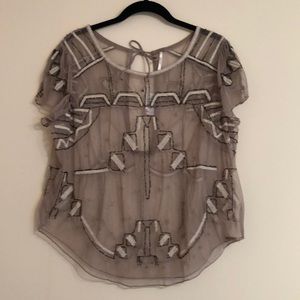 Free people NWT sheer beaded top